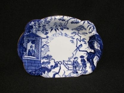 Royal Crown Derby Blue Mikado Rectangular Sweet Dish