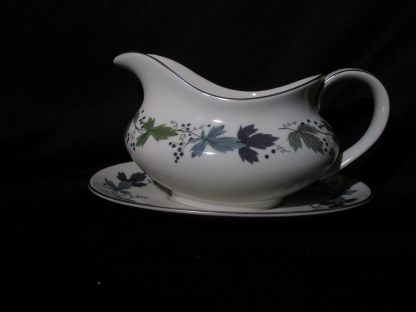 Royal Doulton Burgundy TC1001 Gravy Boat & Stand