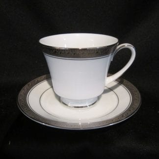 Noritake Crestwood Platinum 4166 Cup & Saucer NEW