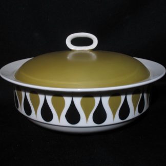 Susie Cooper Diablo C2150 Covered Vegetable Bowl