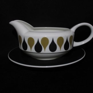 Susie Cooper Diablo C2150 Gravy Boat & Stand