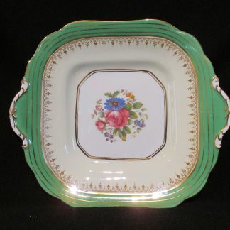 Aynsley Dorchester Green 7499 Square Handled Cake Plate