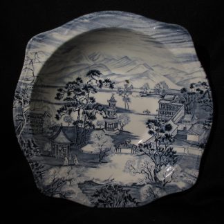 Johnson Brothers Enchanted Garden Blue Soup Or Cereal Bowl