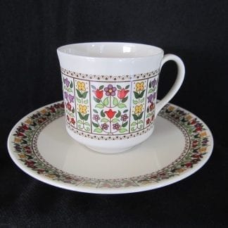 Royal Doulton Fireglow TC1080 Cup & Saucer