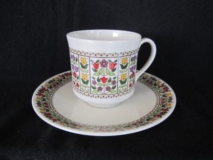 Royal Doulton Fireglow TC1080 Cup & Saucer