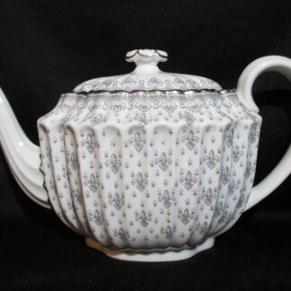 Spode Fleur de Lys Grey Teapot