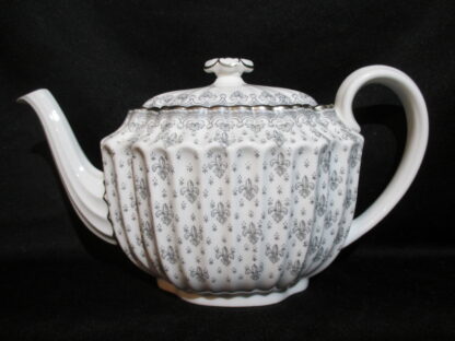Spode Fleur de Lys Grey Teapot