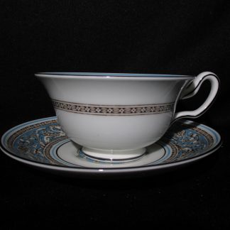 Wedgwood Florentine Turquoise Peony Cup & Saucer
