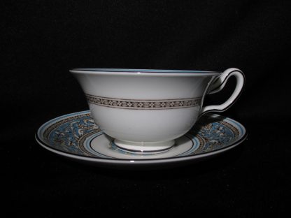 Wedgwood Florentine Turquoise Peony Cup & Saucer