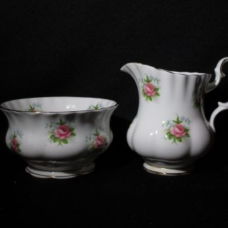 Royal Albert Forget Me Not Rose AD Cream & Sugar