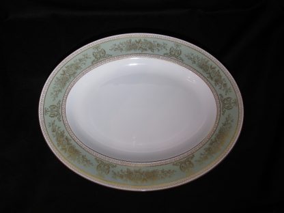 Wedgwood Gold Columbia Sage Green Oval Platter - 13 inch