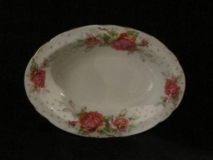 Paragon Golden Emblem White Oval Vegetable Bowl
