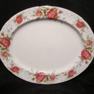 Paragon Golden Emblem White Oval Platter - 13 inch