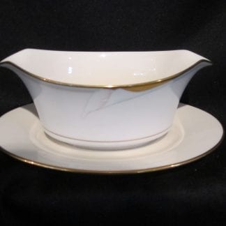 Noritake Golden Lily 7733 Fixed Gravy Boat & Stand