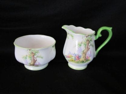 Royal Albert Greenwood Tree Green AD Cream & Sugar