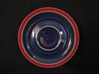 Denby Harlequin Original Saucer Only Red Blue