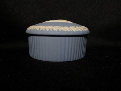 Wedgwood Jasperware - Blue Covered Box - Silver