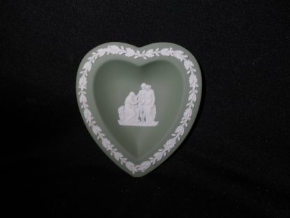 Wedgwood Jasperware - Green Heart Nut Dish