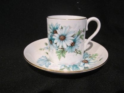 Royal Albert Marguerite Blue Demi-Tasse Cup & Saucer