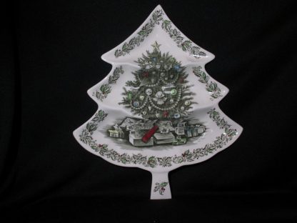 Johnson Brothers Merry Christmas 3 Part Tree Serving Dish