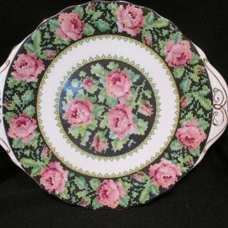 Royal Albert Needlepoint Handled Cake Plate