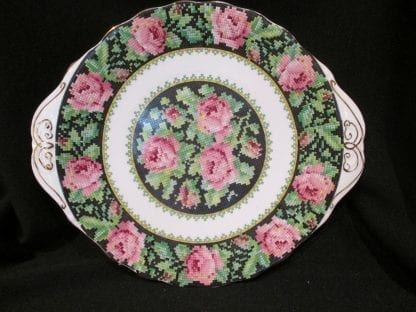 Royal Albert Needlepoint Handled Cake Plate