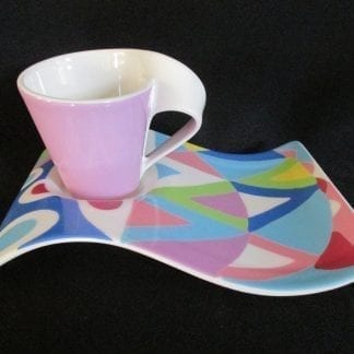 VIlleroy & Boch New Wave Caffe Fashionista Demi Tasse Cup & Saucer