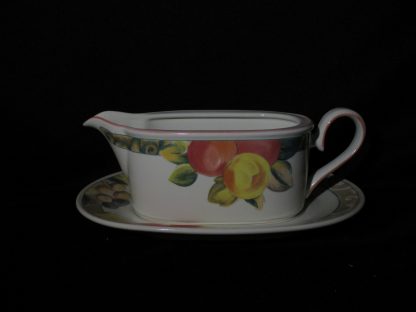 Mikasa Orchard Odyssey CAB04 Gravy Boat & Stand