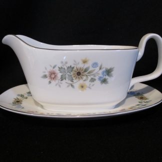Royal Doulton Pastorale H5002 Gravy Boat & Stand