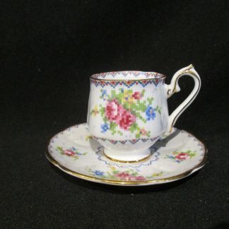 Royal Albert Petit Point Demi-Tasse Cup & Saucer