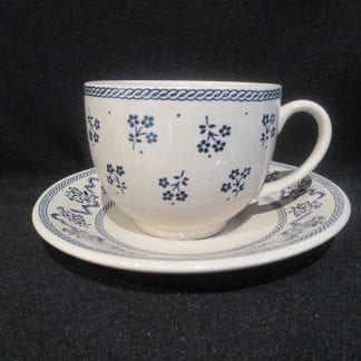 Johnson Brothers Petite Fleur Blue Cup & Saucer