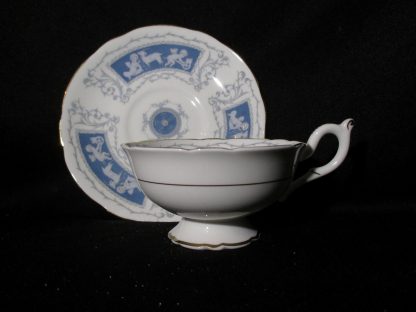 Coalport Revelry Blue Scalloped Cup & Saucer - Image 2