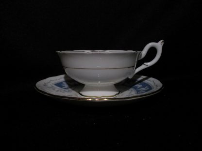Coalport Revelry Blue Scalloped Cup & Saucer
