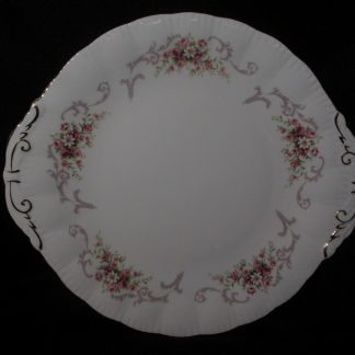 Paragon Rose Bouquet Handled Cake Plate