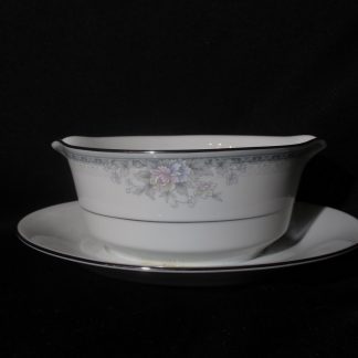 Noritake Silk Garland 3792 Gravy Boat On Fixed Stand