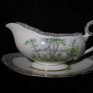 Royal Albert Silver Birch Gravy Boat & Stand