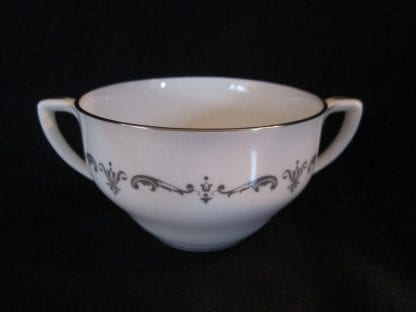 Royal Worcester Silver Chantilly Boullion Soup Bowl Only