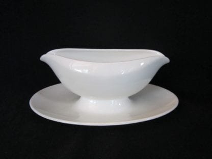 Royal Worcester Snow Gravy Boat On Fixed Stand