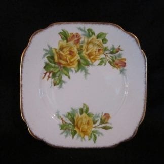 Royal Albert Yellow Tea Rose Square Bread & Butter Plate