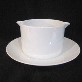 Thomas Medallion White Gravy Boat & Stand
