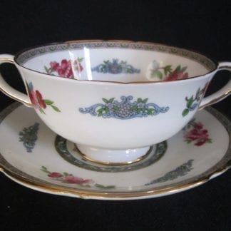 Paragon Tree Of Kashmir Cream Soup Bowl & Stand