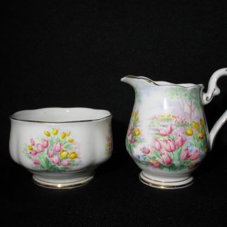 Royal Albert Tulip AD Cream & Sugar