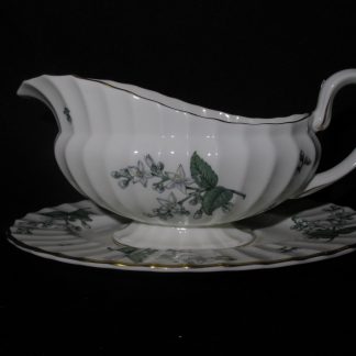 Royal Worcester Valencia Gravy Boat & Stand