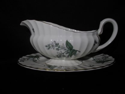 Royal Worcester Valencia Gravy Boat & Stand