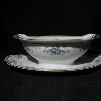 Noritake Violette 3054 Gravy Boat On Fixed Stand