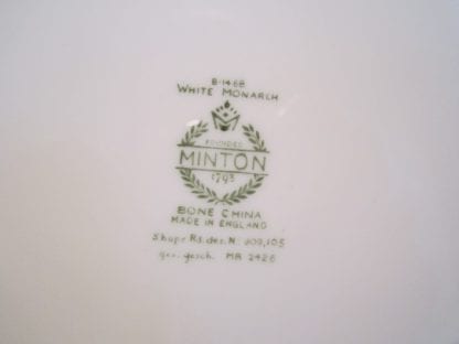 Minton White Monarch B1468 Bread & Butter Plate - Image 2